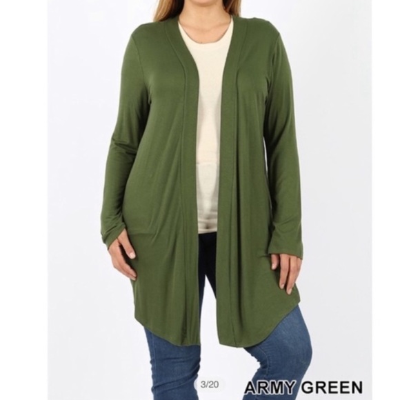 SALE ♥️ Army green colored cardigans - Picture 1 of 3